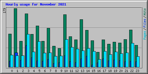 Hourly usage for November 2021