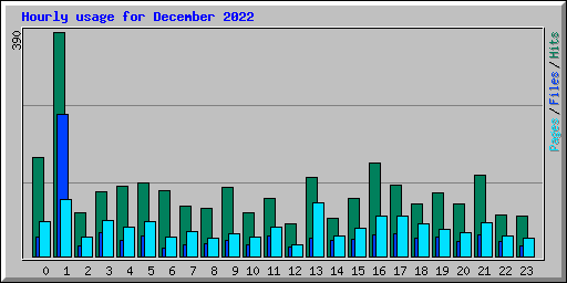 Hourly usage for December 2022
