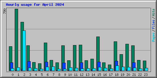 Hourly usage for April 2024