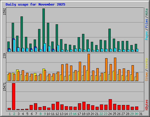 Daily usage for November 2025