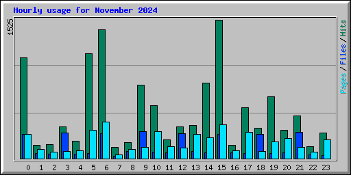 Hourly usage for November 2024
