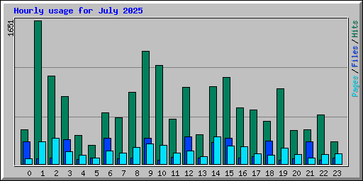Hourly usage for July 2025